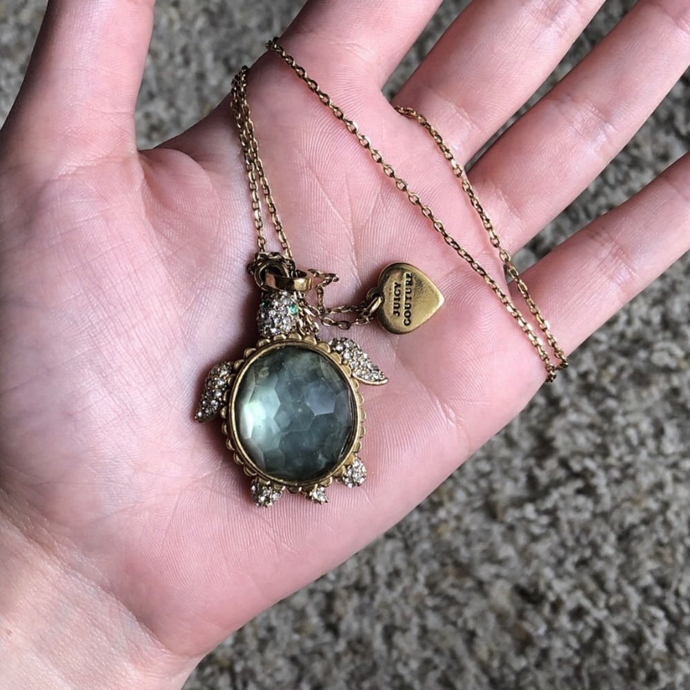 Juicy Couture Turqoise Gem Turtle Pendant Necklace